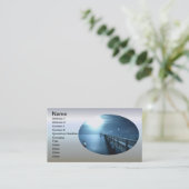 Dock op de Bay Evening Visitekaartje (Staand voorkant)