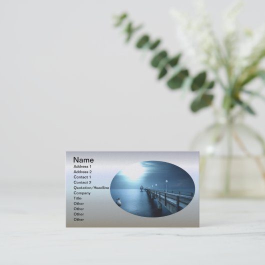 Dock op de Bay Evening Visitekaartje (Staand voorkant)