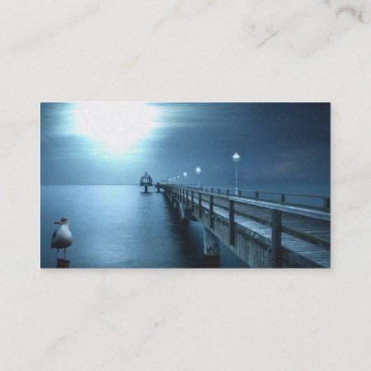 Dock op de Bay Evening Visitekaartje (Achterkant)