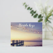Dock op de oceaan in de Florida Keys Briefkaart (Staand voorkant)