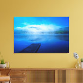 Dock op een kalm meer, Californië Canvas Afdruk (Insitu (Woonkamer))