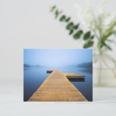 Dock op het meer briefkaart (Staand voorkant)