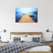 Dock op het meer canvas afdruk (Insitu (Slaapkamer))