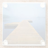 Dock op het meer glazen onderzetter (Achterkant)