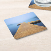 Dock op het meer kartonnen onderzetters (Schuin)