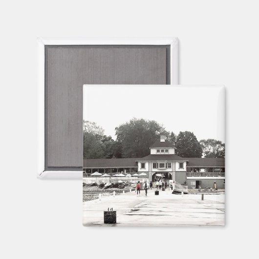 Dock Uitzicht Lakeside Chautauqua, Ohio Magneet (Voorkant / Achterkant)