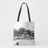 Dock Uitzicht Lakeside Chautauqua, Ohio Tote Bag (Voorkant)