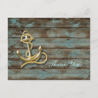Dock Wood Beach Anker nautische bruiloft dank u