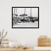 Dock Workers in Hong Kong 1908 Poster (Keuken)