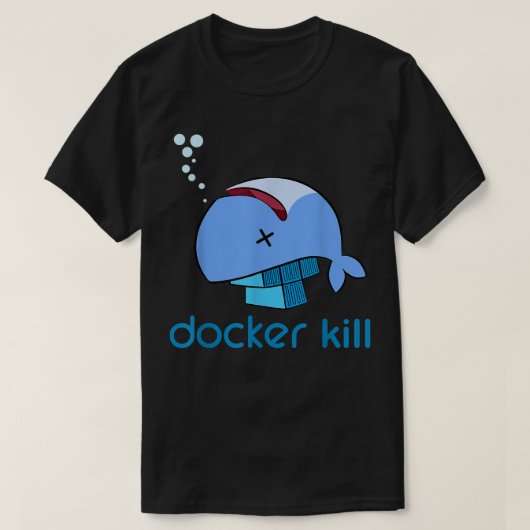 Docker container linux devops programming coding t-shirt (Design voorkant)