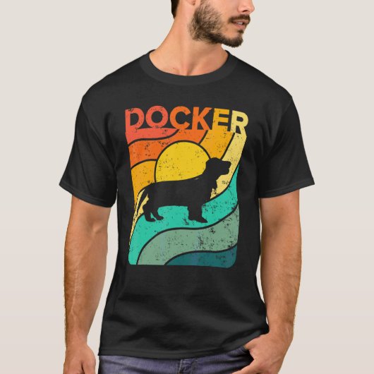 Docker Oude Zonsondergang Moeder Vader T-shirt (Voorkant)