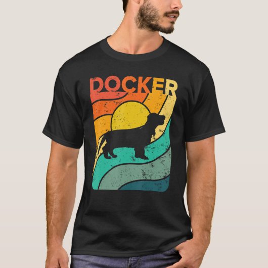 Docker  Sunset mama papa T-shirt (Voorkant)