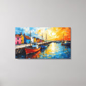 Docking Boats Canvas Art (Voorkant)