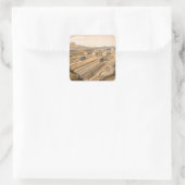 Docks in Sebastopol, bord uit 'The Seat of War i Vierkante Sticker (Tas)