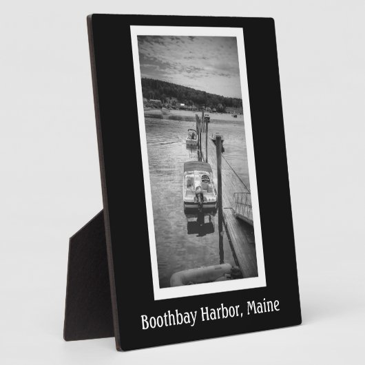 Dockside Boothbay Harbor 8x10 Met Ezel Fotoplaat (Zijkant)