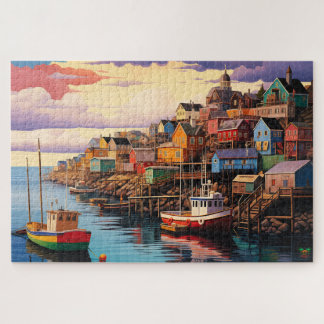 🌅Dockside Drama: Seaside Town Legpuzzel