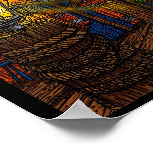 Dockside Eclipse-Poster Poster (Hoek)