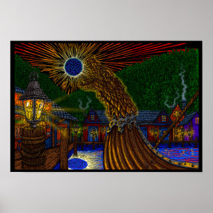 Dockside Eclipse-Poster Poster