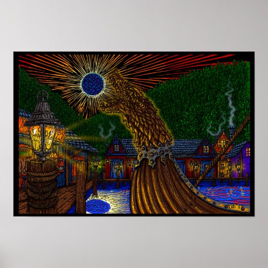 Dockside Eclipse-Poster Poster (Voorkant)