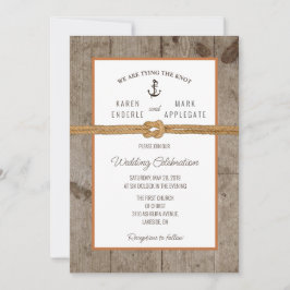 Dockside Rope Rustic Wedding Kaart
