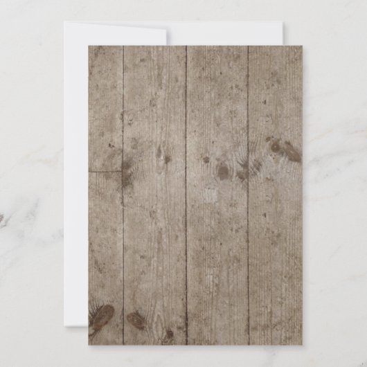 Dockside Rope Rustic Wedding Kaart (Achterkant)