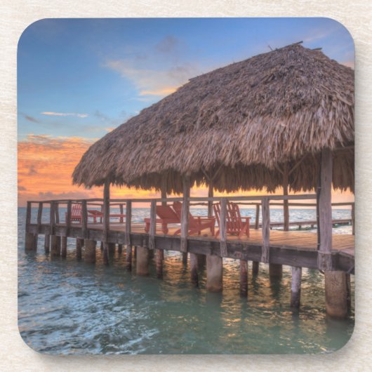 Dockside Sunrise Drankjes Onderzetter (Voorkant)