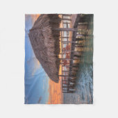 Dockside Sunrise Fleece Deken (Voorkant)