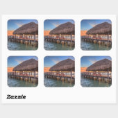 Dockside Sunrise Vierkante Sticker (Vel)