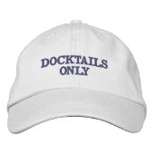 Docktails Alleen / Marine kustbootdag Geborduurde Pet (Voorkant)