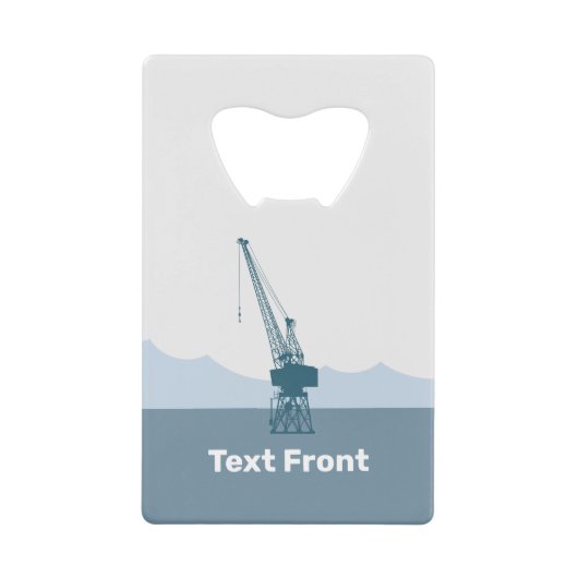 Dockyard Crane Creditkaart Flessenopener (Voorkant)