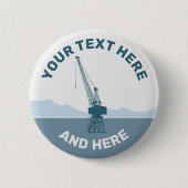 Dockyard Crane Ronde Button 5,7 Cm (Voorkant)