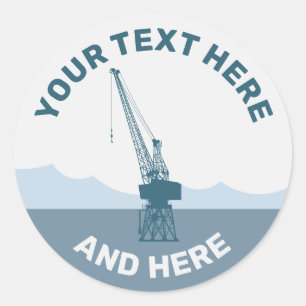 Dockyard Crane Ronde Sticker
