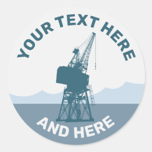 Dockyard Crane Ronde Sticker