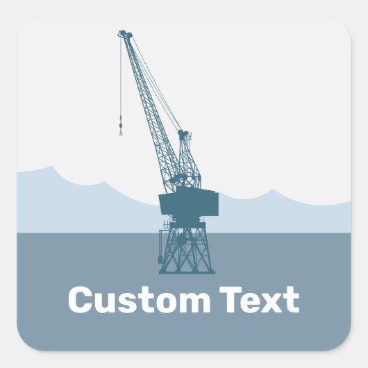 Dockyard Crane Vierkante Sticker (Voorkant)