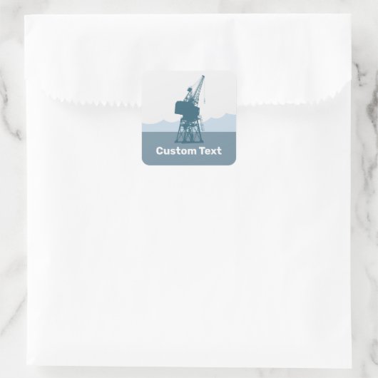 Dockyard Crane Vierkante Sticker (Tas)