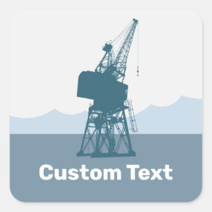 Dockyard Crane Vierkante Sticker