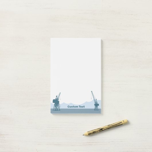 Dockyard Cranes Post-it® Notes (Op bureau)