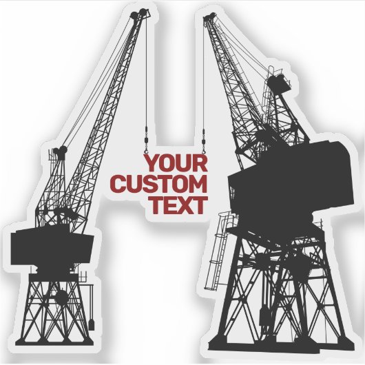 Dockyard Cranes Sticker (Voorkant)