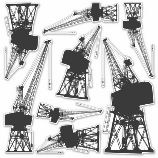 Dockyard Cranes Sticker Set (Voorkant)