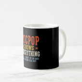 Docpop weet alles vaderdag retro vintage koffiemok (Voorkant rechts)