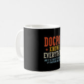 Docpop weet alles vaderdag retro vintage koffiemok (Voorkant links)