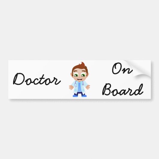 Doctor aan boord bumpersticker (Voorkant)