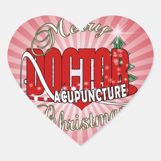 DOCTOR ACUPUNCTURE MERRY CHRISTMAS HART STICKER (Voorkant)
