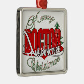 DOCTOR ACUPUNCTURE MERRY CHRISTMAS METALEN ORNAMENT (Rechts)