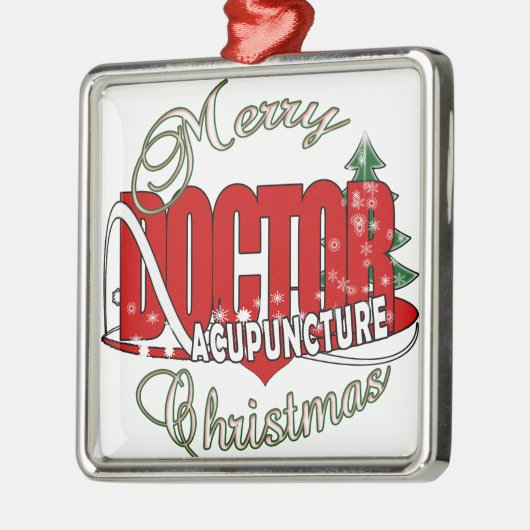 DOCTOR ACUPUNCTURE MERRY CHRISTMAS METALEN ORNAMENT (Links)