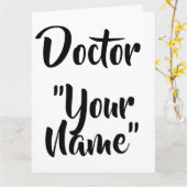 Doctor Afstuderen Kaart (Gele Bloem)