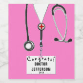 Doctor Afstuderen Medische School Wijnlabel Wijn Etiket (Enkel label)