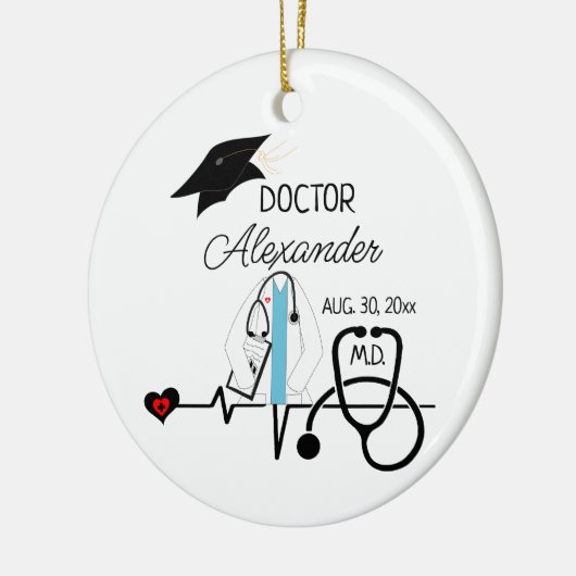 Doctor Afstuderen Medische Student Afstudeerder Ke Keramisch Ornament (Links)