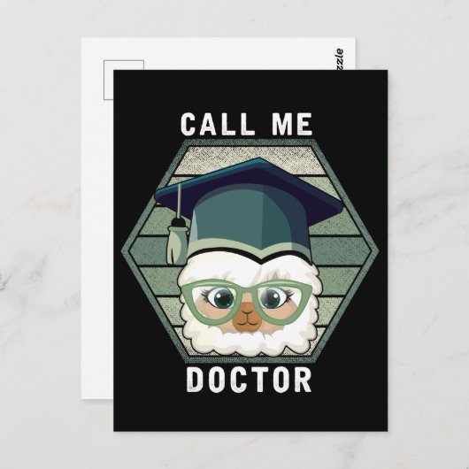 Doctor Afstuderen PHD Funny Llama Alpaca Briefkaart (Voorkant / Achterkant)
