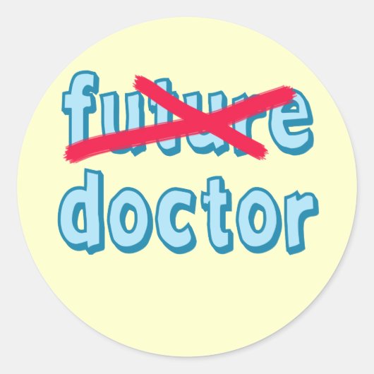 Doctor Afstuderen Producten Ronde Sticker (Voorkant)